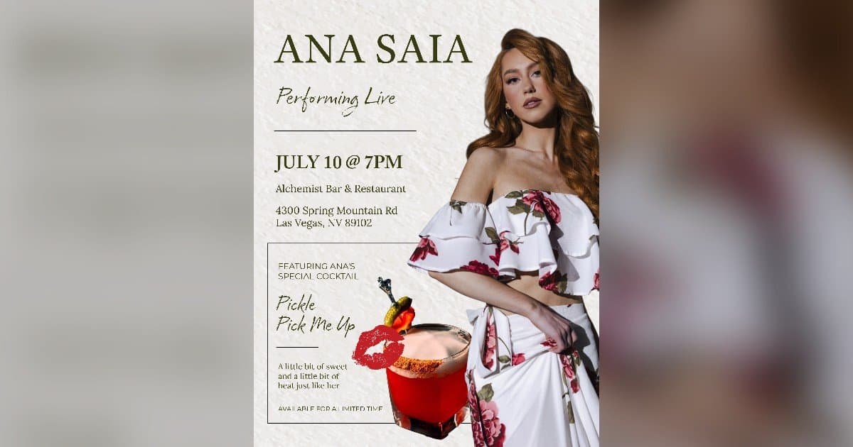 Ana Saia to Debut Signature Cocktail at Alchemist Bar & Restaurant on July 10