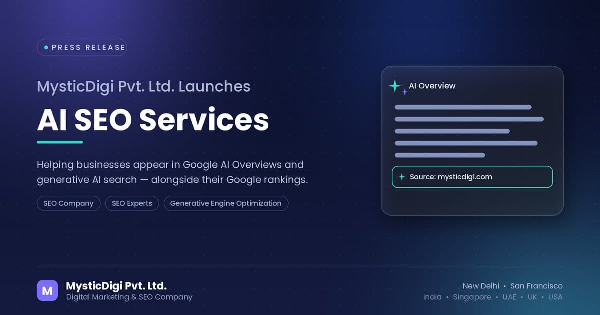 MysticDigi Launches AI SEO Practice to Help Brands Appear in Generative AI Search Results