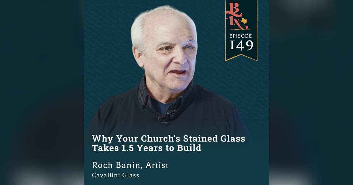 Cavallini Podcast Episode Reveals 18-Month Process Behind Stained Glass Windows and Reuse of Hurricane-Rita Salvaged Art