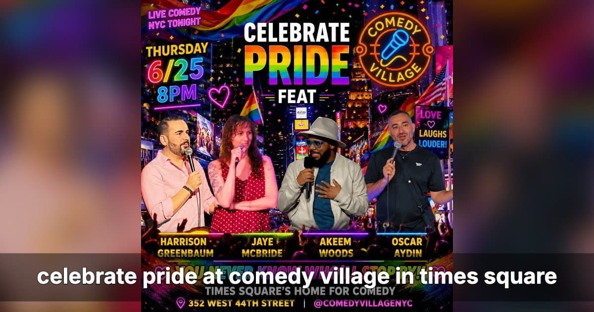 Times Square Pride Comedy Nights to Celebrate Laughter and Community