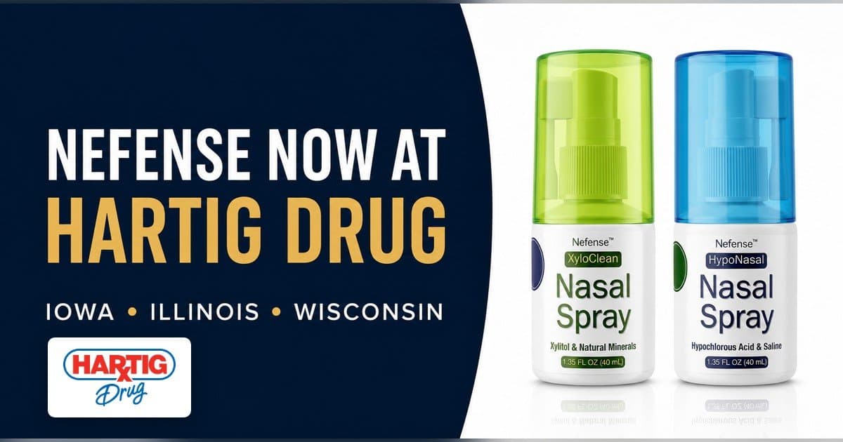 Hartig Drug Adds Dubuque-Developed Nefense Nasal Care Line to Tri-State Stores